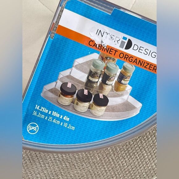 Twillo 3-Tier Stadium Corner Spice Rack in Metallico/Clear - Picture 8 of 15